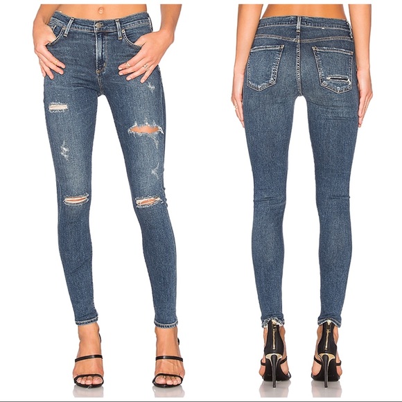 AGOLDE DISTRESSED HIGH RISE SKINNY JEANS SIZE 27 - Picture 7 of 7